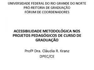 UNIVERSIDADE FEDERAL DO RIO GRANDE DO NORTE PRREITORIA