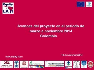 Avances del proyecto en el periodo de marzo