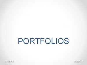 PORTFOLIOS Footer Text 392021 1 Professional Profile is