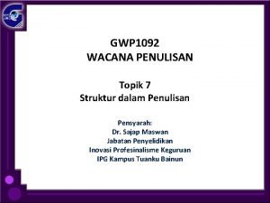 Ciri-ciri wacana gwp1092