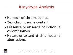 Karyotype Analysis Number of chromosomes Sex chromosome content