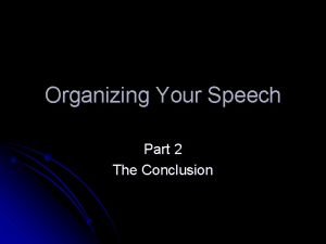 Reported speech conclusion
