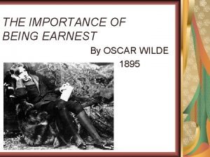 The importance of being earnest character map