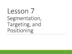 Chosen lesson 7 segment 1