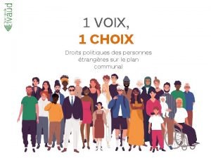 1 VOIX 1 CHOIX Droits politiques des personnes