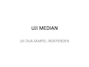 Median test for two independent samples
