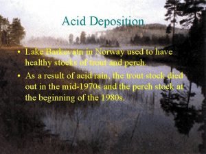 Acid rain reaction