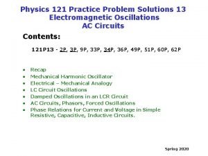 Physics 121 Practice Problem Solutions 13 Electromagnetic Oscillations