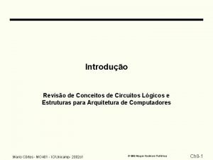 Introduo Reviso de Conceitos de Circuitos Lgicos e