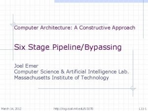 Six stage pipeline Six stage pipeline