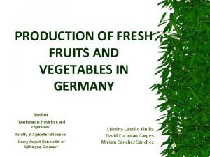 Fresh fruits and vegetables importers in germany