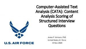 ComputerAssisted Text Analysis CATA Content Analysis Scoring of