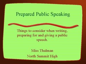 Conclusion for public speaking