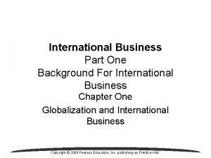 International business background