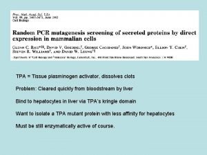 Rice paper cont TPA Tissue plasminogen activator dissolves