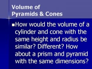 Pyramid volume formula