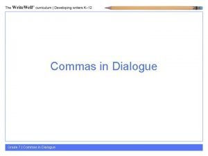 Dialogue for grade 7