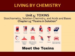 Living by chemistry solutions