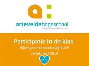 Participatie in de klas Bijdrage onderzoeksdag VLOR 14