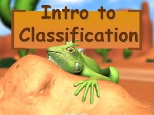 Intro to Classification copyright cmassengale 1 Species of