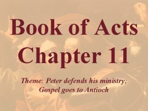 Themes in the book of acts