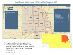 Northeast Nebraska 18 Counties Region NE The region