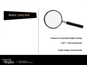 Chemical Laboratory Safety Training Part 7 Risk Assessment