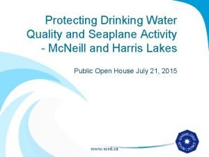 Protecting Drinking Water Quality and Seaplane Activity Mc