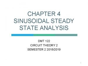Sinusoidal steady state analysis