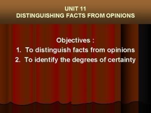 Statement of opinion examples