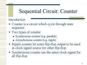 Sequential counter Sequential counter