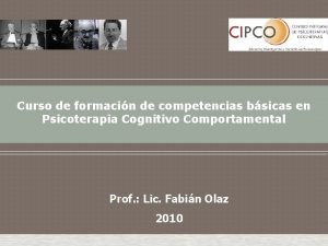 Curso de formacin de competencias bsicas en Psicoterapia