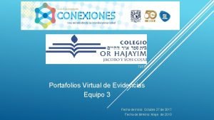 7953 Portafolios Virtual de Evidencias Equipo 3 Fecha