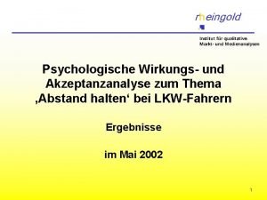 Psychologische Wirkungs und Akzeptanzanalyse zum Thema Abstand halten