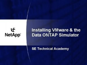 Download netapp simulator for vmware workstation