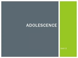 Developmental tasks of adolescence