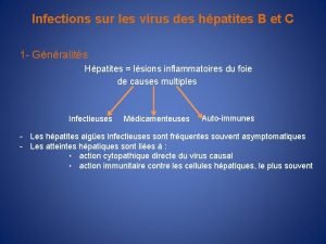 Infections sur les virus des hpatites B et