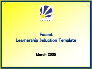 Fasset learnership