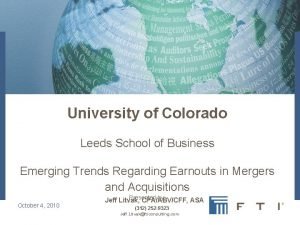 University of Colorado Leeds School of Business Emerging