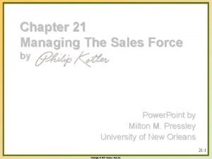 Sales force effectiveness ppt