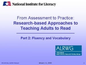From Assessment to Practice Researchbased Approaches to Teaching