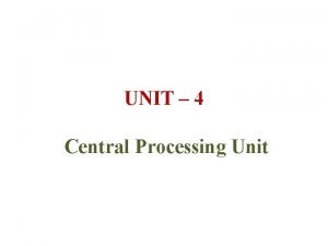 UNIT 4 Central Processing Unit Mother Board 2