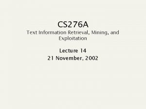 Cs 276