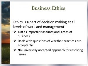 Business ethics contributes to investor loyalty