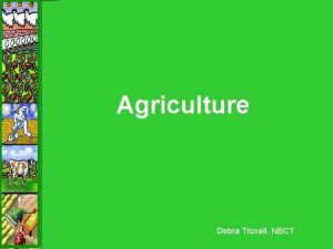 Agriculture Debra Troxell NBCT The development of agriculture