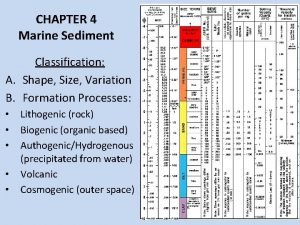 Marine sediment classification