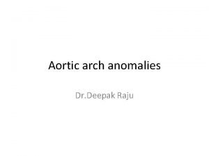 Aortic arch anomalies Dr Deepak Raju Embryology Heart