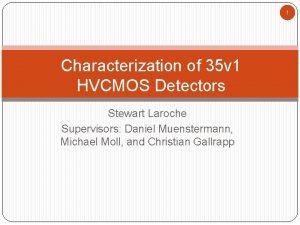 1 Characterization of 35 v 1 HVCMOS Detectors