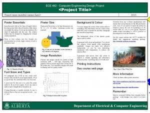 ECE 492 Computer Engineering Design Project Project Title