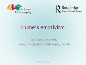 Humes emotivism Michael Lacewing enquiriesalevelphilosophy co uk c